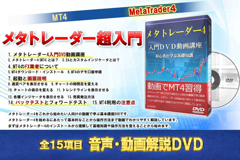 メタトレーダー4入門DVD動画講座 初心者が学ぶ基礎知識